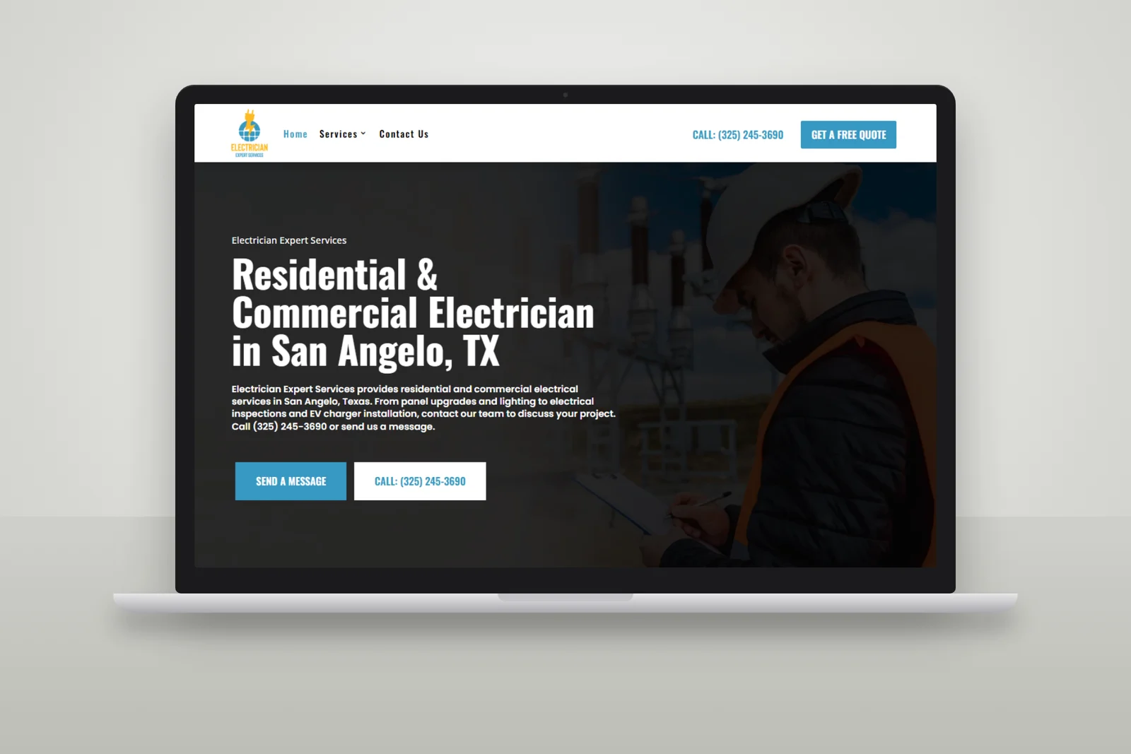 Electrician Expert Services website by The Lions Media