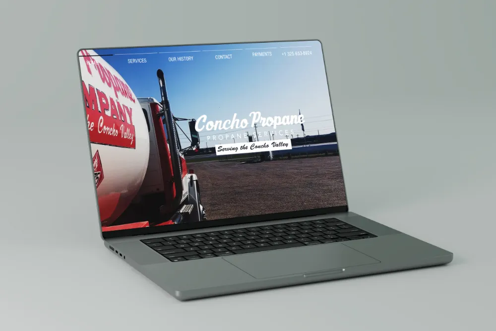 Concho Propane website design by The Lions Media
