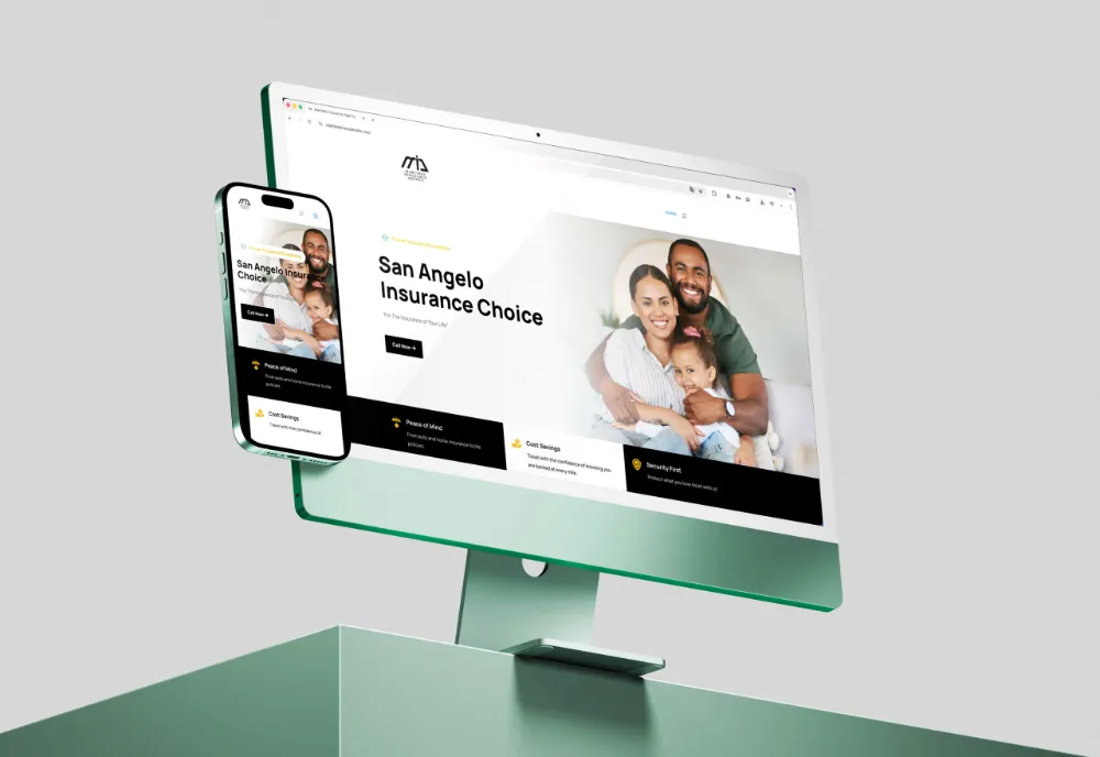 Martinez Insurance website design by The Lions Media